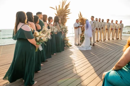 Bathed in the warm, golden light of late afternoon, two lives join as one overlooking the ocean. Frame-worthy vows, soft sea breezes, and the sacred stillness of a dream destination wedding coming alive in Puerto Vallarta
