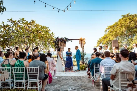 Exchanging promises under the open sky with the endless ocean before you. Surrounded by the warmth of loved ones and framed by tropical greenery, this is the magic of celebrating a heart-filled destination wedding in Puerto Vallarta